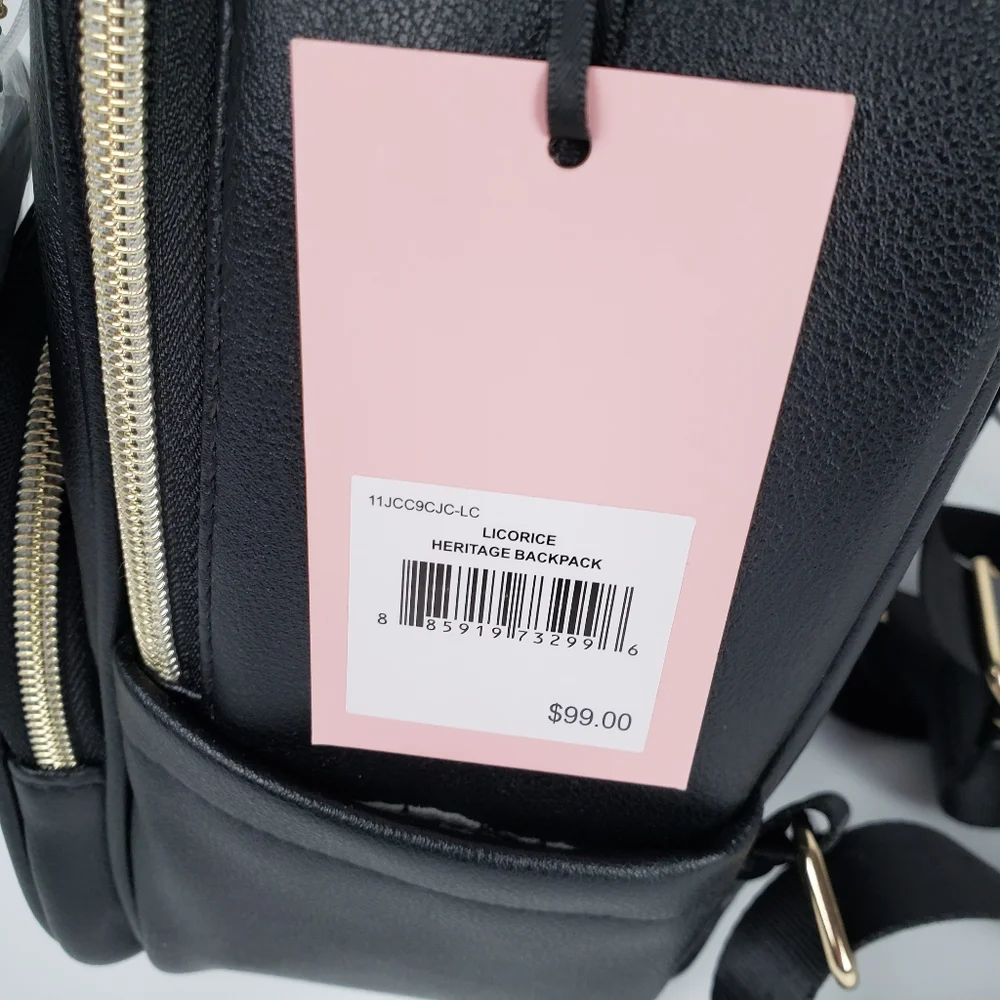 Juicy Couture Licorice Heritage Mini Backpack Crown Heart Logo